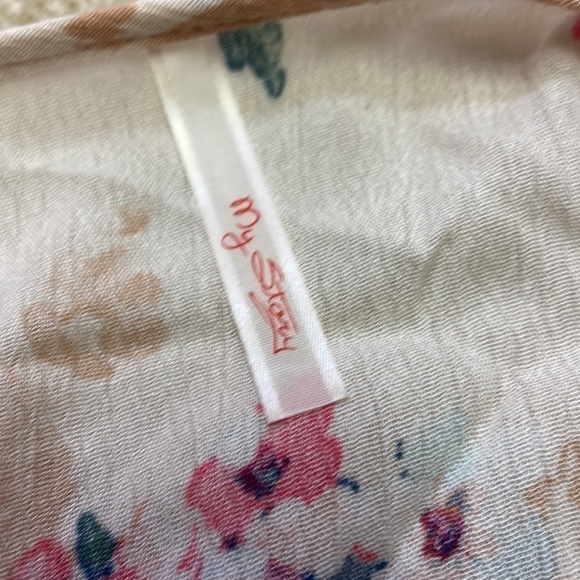 𝅺My Story Cream Floral Open Front Kimono Sz Medium - Picture 5 of 6